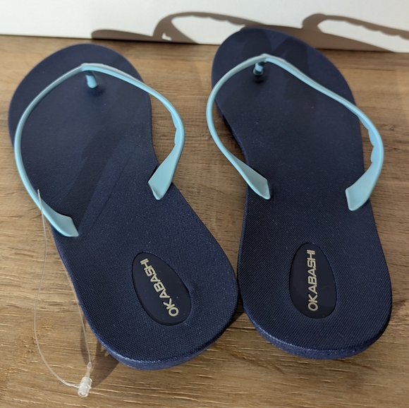 Okabashi Blue Scalloped FlipFlops - Picture 3 of 4